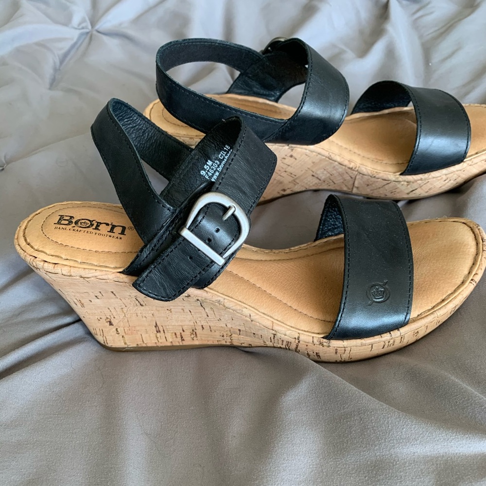 Born cork wedges black